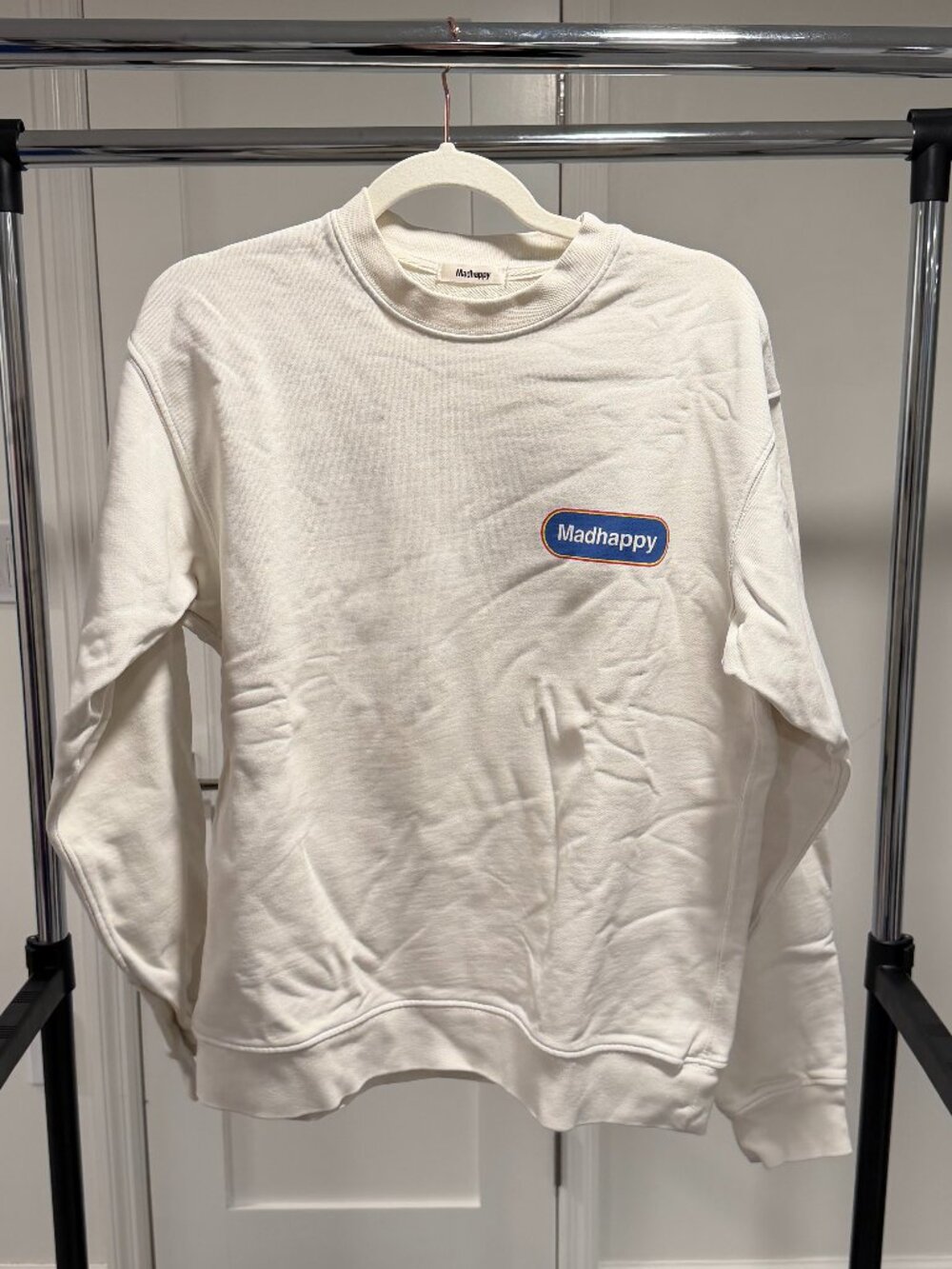 Madhappy Cream Logo Graphic Crewneck Sweatshirt